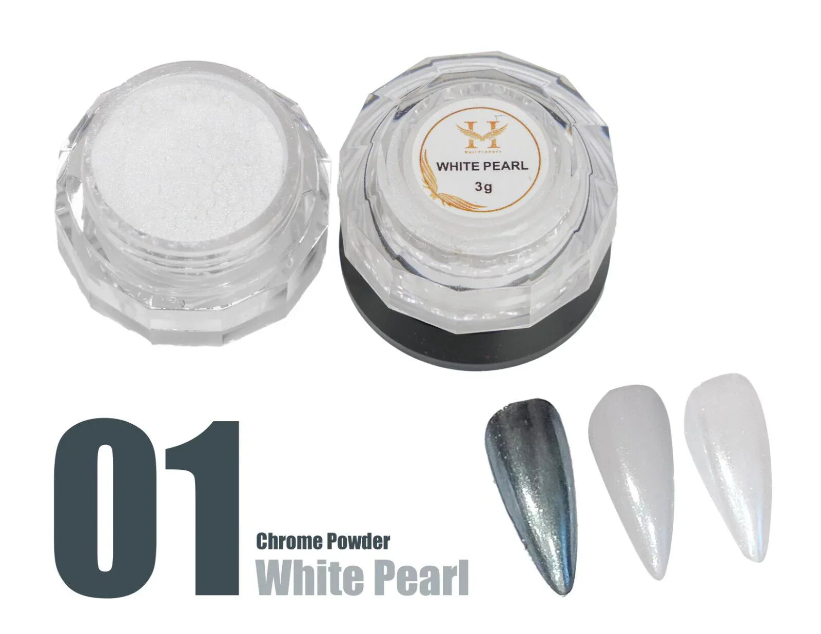 HANG Chrome Powder - #01 White Pearl Chrome 3g