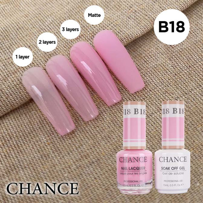 Cre8tion CHANCE Matching Duo Gel Polish 0.5oz - Bare Collection - B18