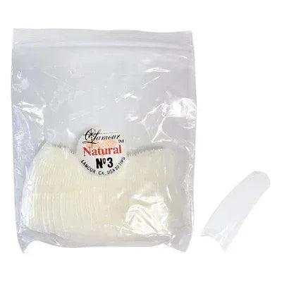 LAMOUR Natural Tips - #3 (50pcs/bag) - TTT Nails Supply